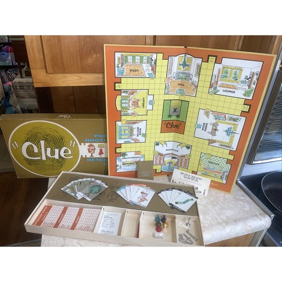 Vintage Clue Board Game 1963 Very Clean - Picture 1 of 15